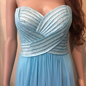 New! Sky Blue Formal Dress, Floor Length